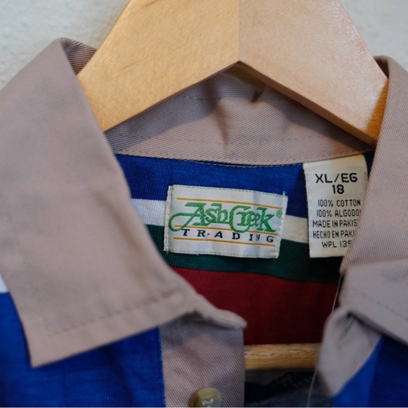 Vintage Ash Creek Trading Striped collared shirt NWT - Picture 2 of 4